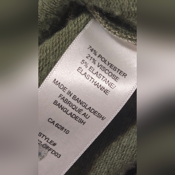 Ricki’s Olive Green Button Front Hoodie Soft Casual Sweatshirt - Size XXL - Picture 11 of 11